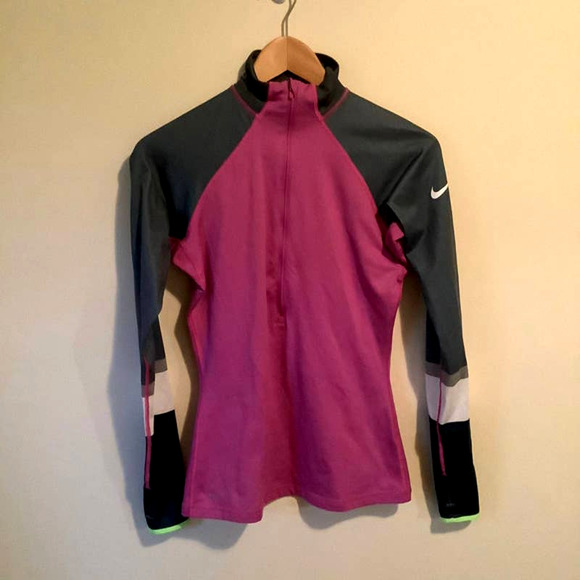 Nike Pro Dri-Fit Womens Long Sleeve Half Zip Running Performance Jacket Size S - Picture 1 of 12